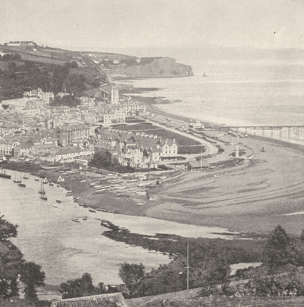 DEVON. Teignmouth 1901 old antique vintage print picture